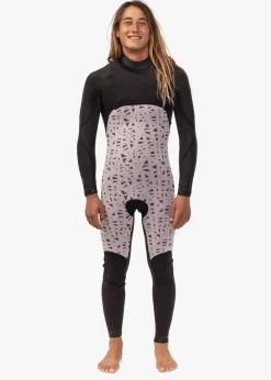 7 Seas 4-3 Full Chest Zip Wetsuit- Tonal Logos