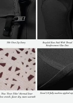 7 Seas 5-4-3 Full Hooded Chest Zip Wetsuit