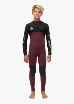 7 Seas Boys 3-2 Bolt Full Chest Zip Wetsuit