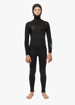 7 Seas Boys 5-4-3 Full Hooded Chest Zip Wetsuit