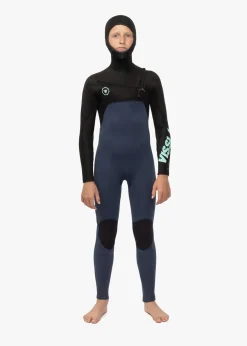 7 Seas Boys 5-4-3 Full Hooded Chest Zip Wetsuit