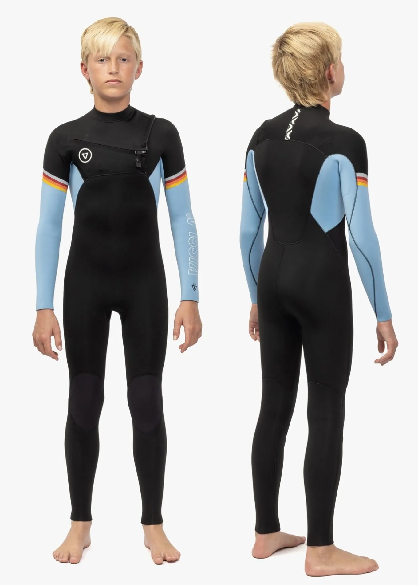 7 Seas Boys Raditude 3-2 Full Chest Zip Wetsuit