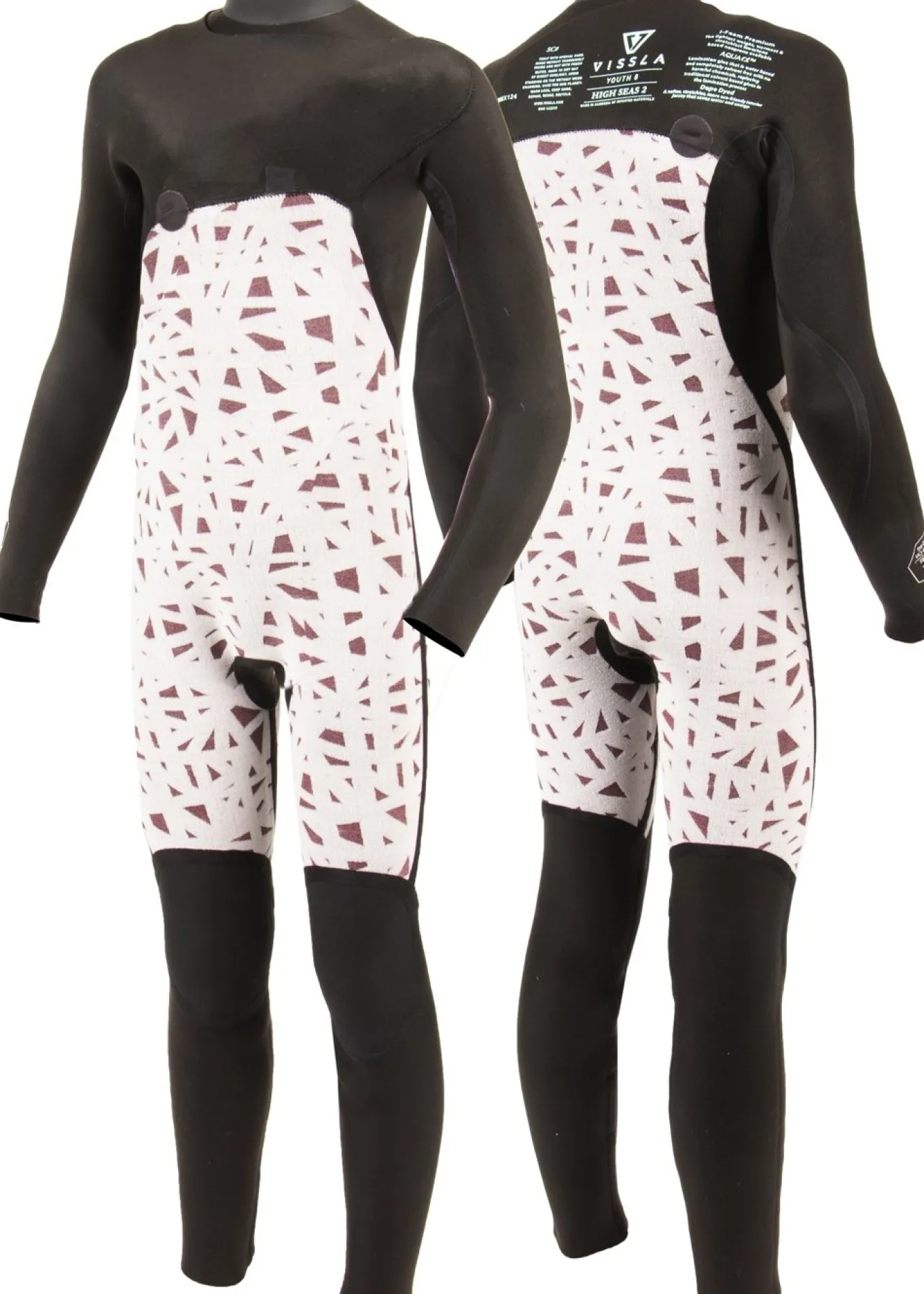 High Seas Boys Fire 3-2 Full Chest Zip Wetsuit