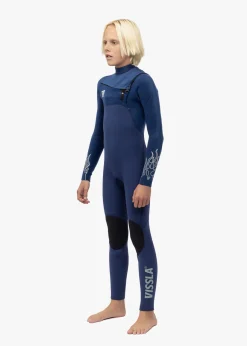 High Seas Boys Fire 4-3 Full Chest Zip Wetsuit